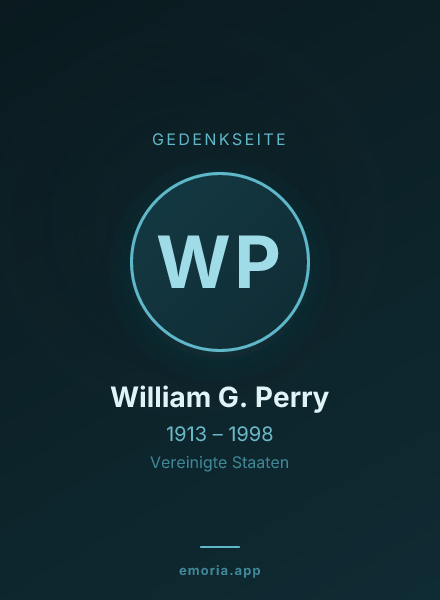 Gedenkportrait von William G. Perry