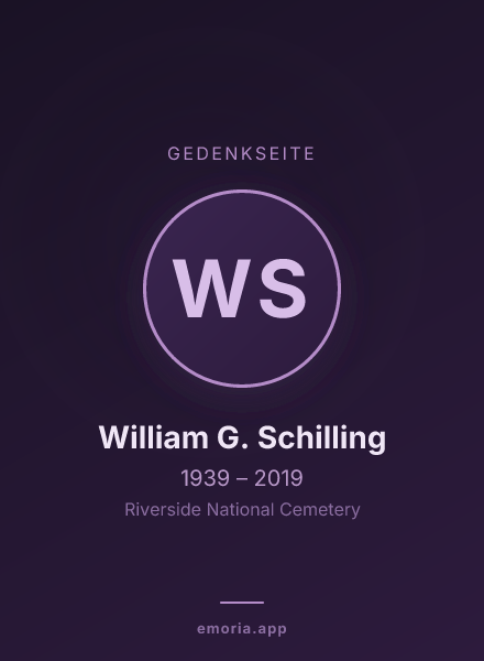 Gedenkportrait von William G. Schilling