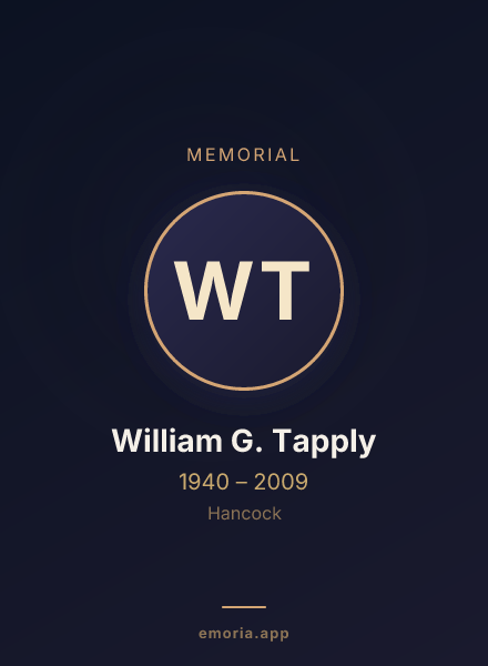 Memorial portrait of William G. Tapply