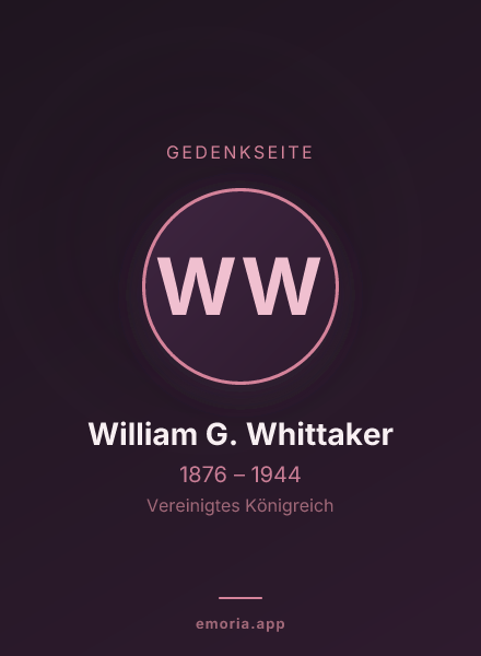 Gedenkportrait von William G. Whittaker