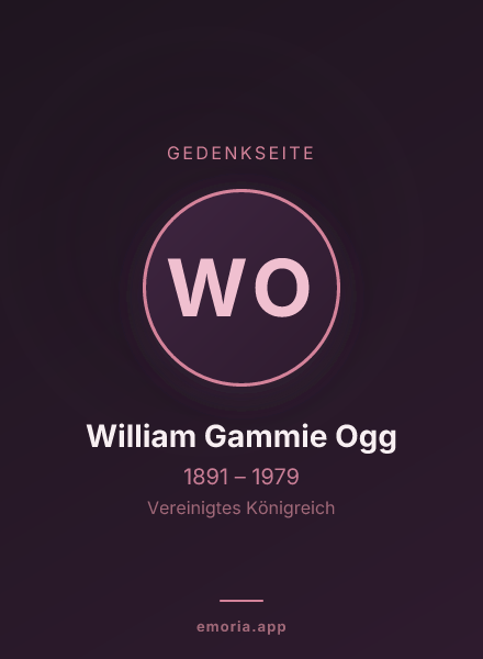 Gedenkportrait von William Gammie Ogg