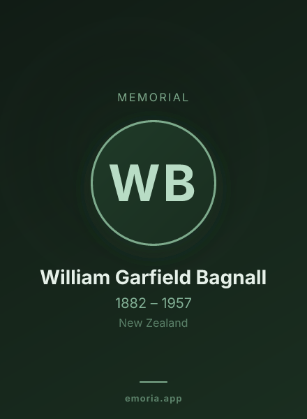 Memorial portrait of William Garfield Bagnall