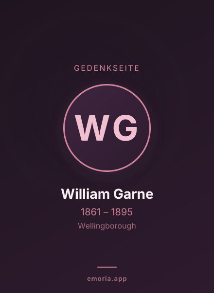 Gedenkportrait von William Garne