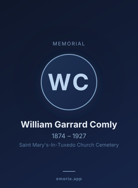 Memorial portrait of William Garrard Comly