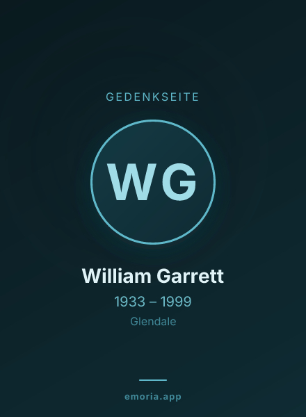 Gedenkportrait von William Garrett