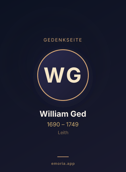 Gedenkportrait von William Ged