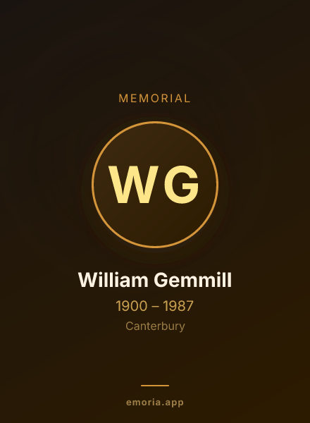 Memorial portrait of William Gemmill