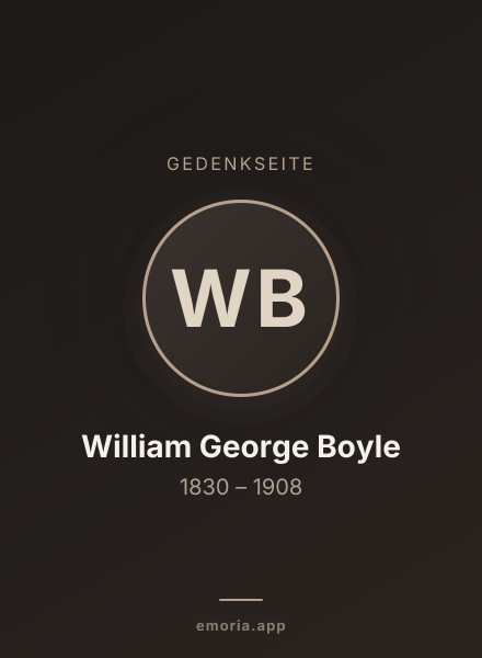Gedenkportrait von William George Boyle