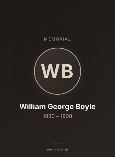 Memorial portrait of William George Boyle