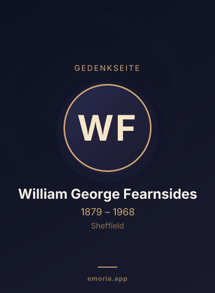 Gedenkportrait von William George Fearnsides