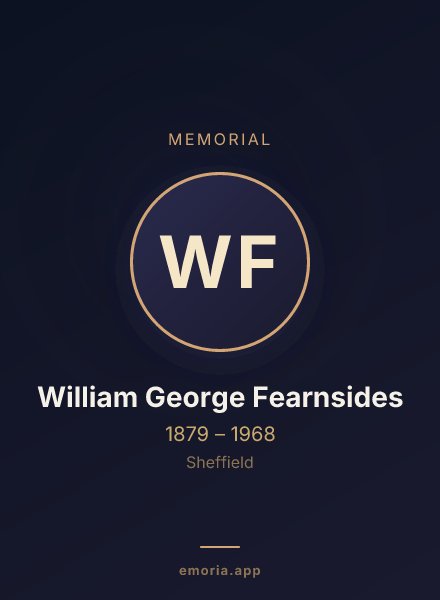Memorial portrait of William George Fearnsides