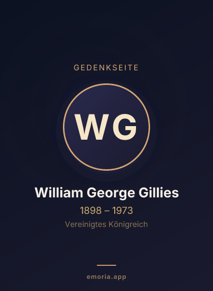 Gedenkportrait von William George Gillies