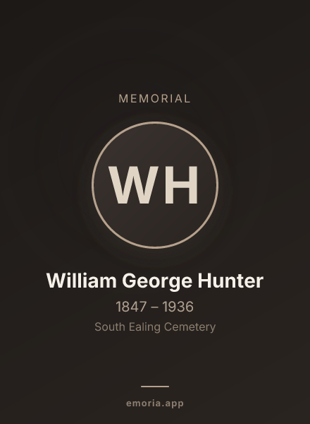 Memorial portrait of William George Hunter