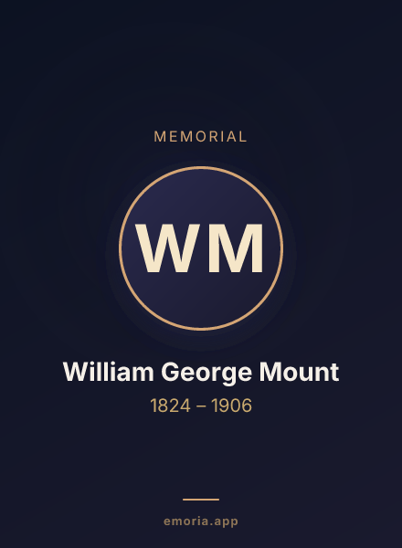 Memorial portrait of William George Mount
