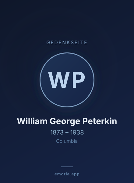 Gedenkportrait von William George Peterkin