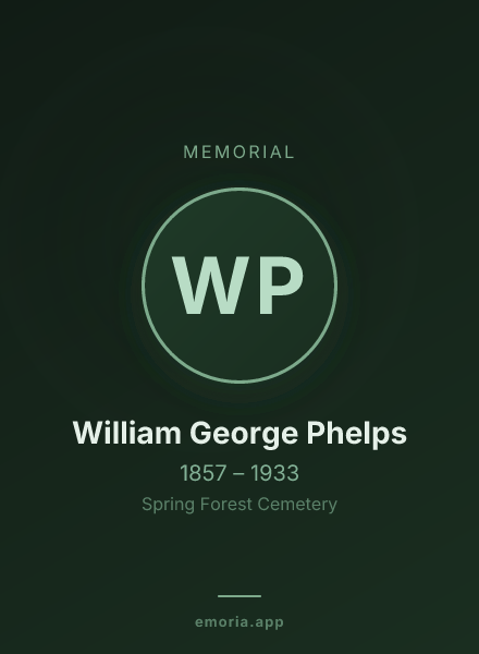 Memorial portrait of William George Phelps