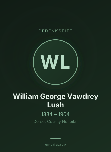Gedenkportrait von William George Vawdrey Lush