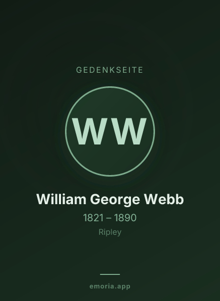 Gedenkportrait von William George Webb