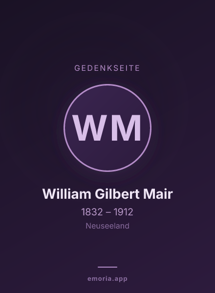 Gedenkportrait von William Gilbert Mair