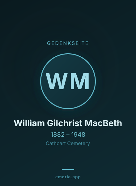Gedenkportrait von William Gilchrist MacBeth