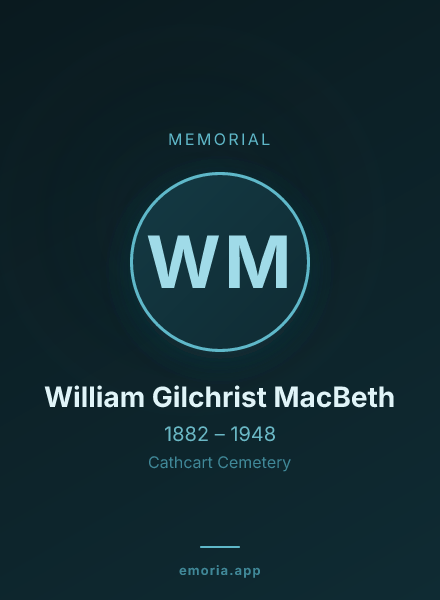 Memorial portrait of William Gilchrist MacBeth