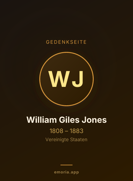 Gedenkportrait von William Giles Jones