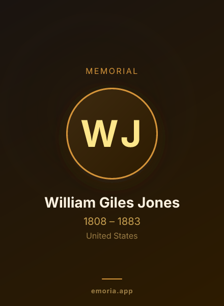 Memorial portrait of William Giles Jones