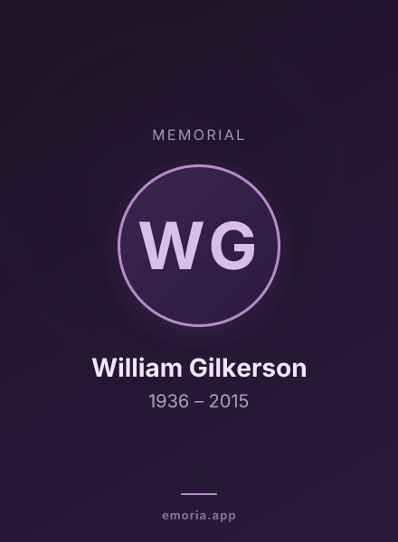 Memorial portrait of William Gilkerson