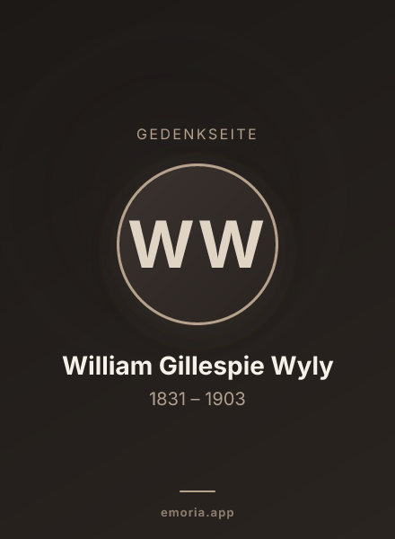 Gedenkportrait von William Gillespie Wyly