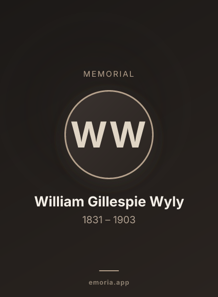 Memorial portrait of William Gillespie Wyly
