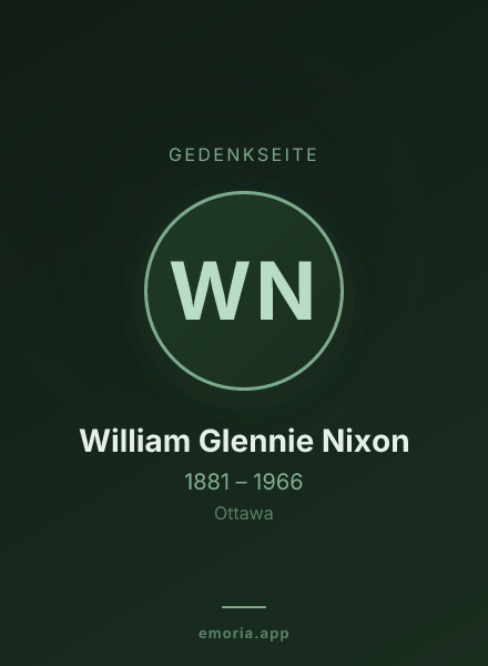 Gedenkportrait von William Glennie Nixon