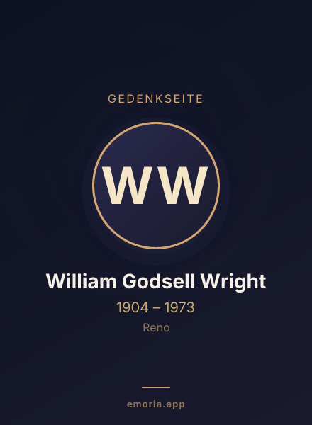 Gedenkportrait von William Godsell Wright