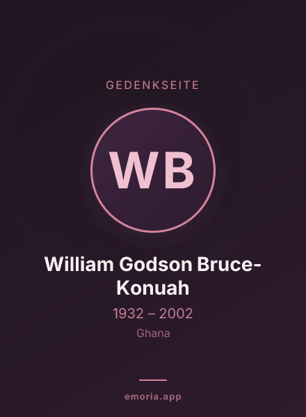 Gedenkportrait von William Godson Bruce-Konuah