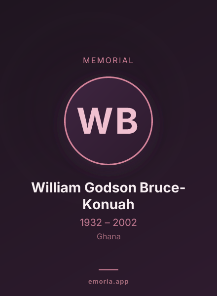 Memorial portrait of William Godson Bruce-Konuah