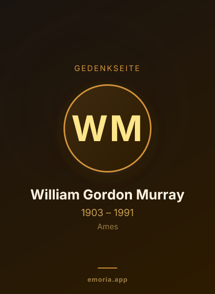 Gedenkportrait von William Gordon Murray