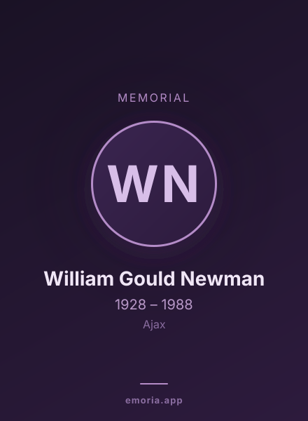 Memorial portrait of William Gould Newman