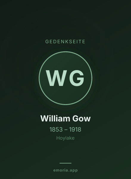 Gedenkportrait von William Gow