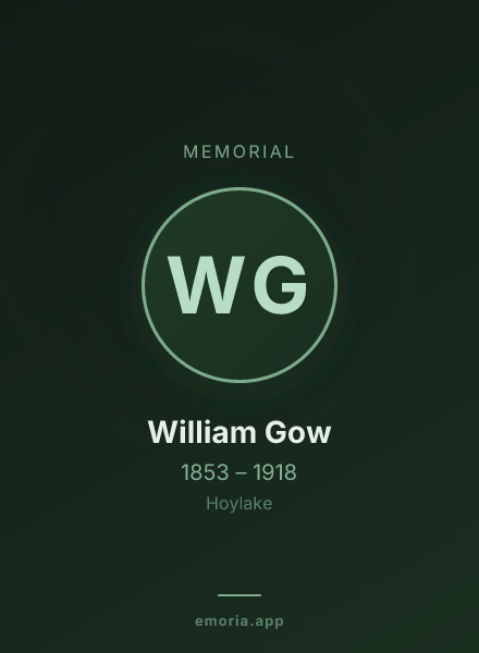 Memorial portrait of William Gow
