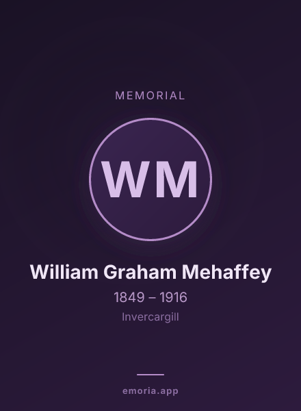 Memorial portrait of William Graham Mehaffey