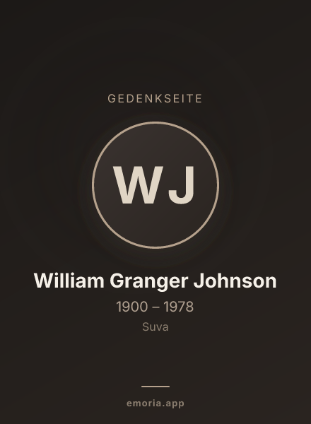 Gedenkportrait von William Granger Johnson