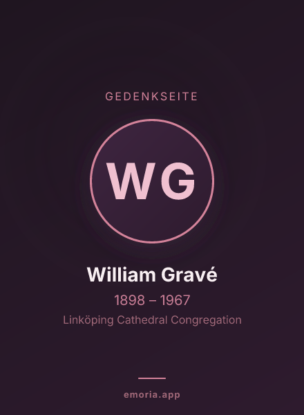 Gedenkportrait von William Gravé