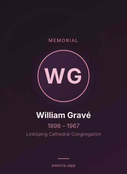 Memorial portrait of William Gravé