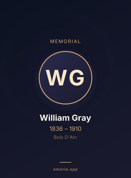 Memorial portrait of William Gray