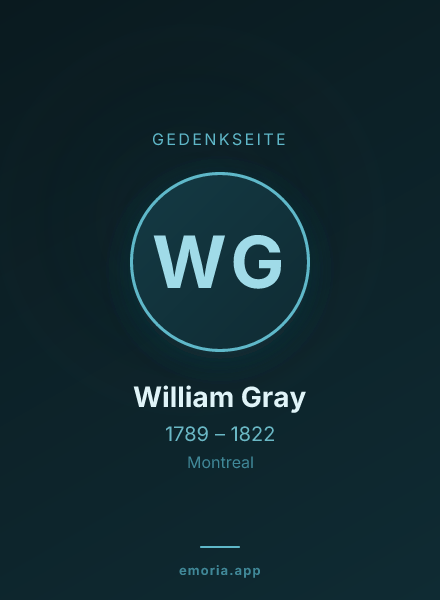 Gedenkportrait von William Gray