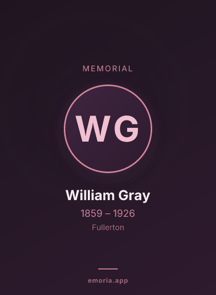 Memorial portrait of William Gray