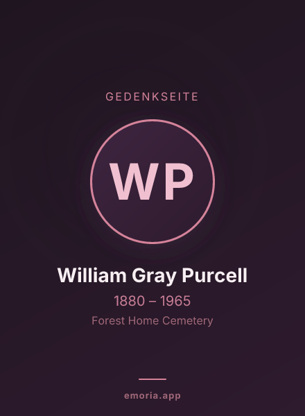 Gedenkportrait von William Gray Purcell