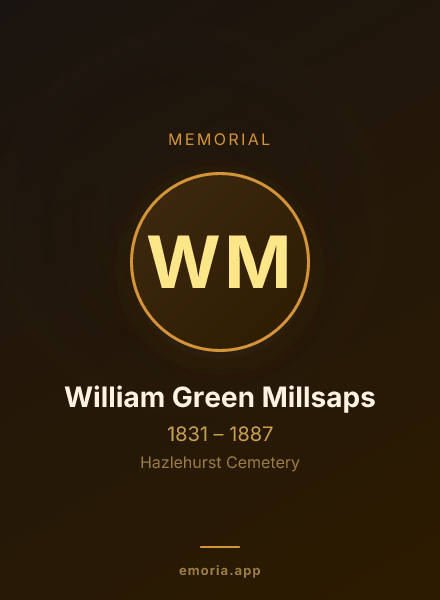 Memorial portrait of William Green Millsaps