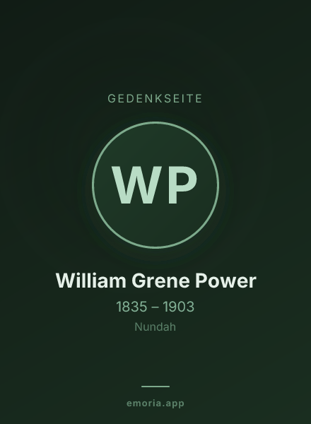 Gedenkportrait von William Grene Power