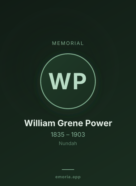 Memorial portrait of William Grene Power