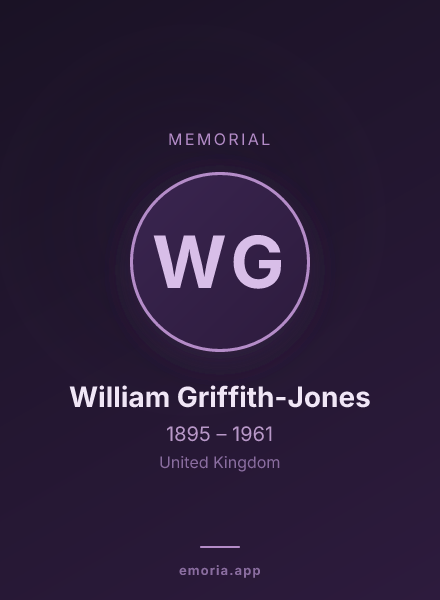 Memorial portrait of William Griffith-Jones